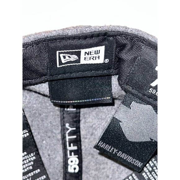 HARLEY DAVIDSON  New Era 59Fifty Wool Blend Fitted Embroidered Hat Sz 7 1/2 - Picture 8 of 11